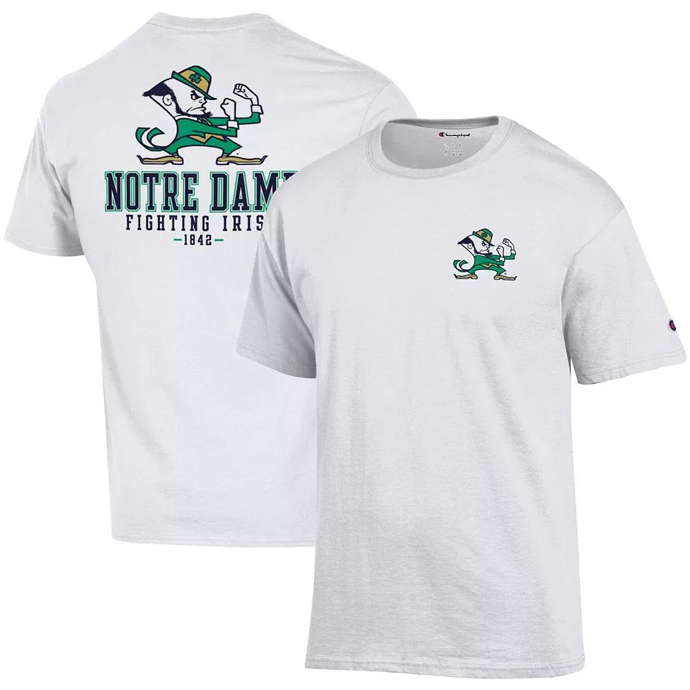 Men's Champion White Notre Dame Fighting Irish Team Stack 2-Hit T-Shirt, Size: XL Product Image