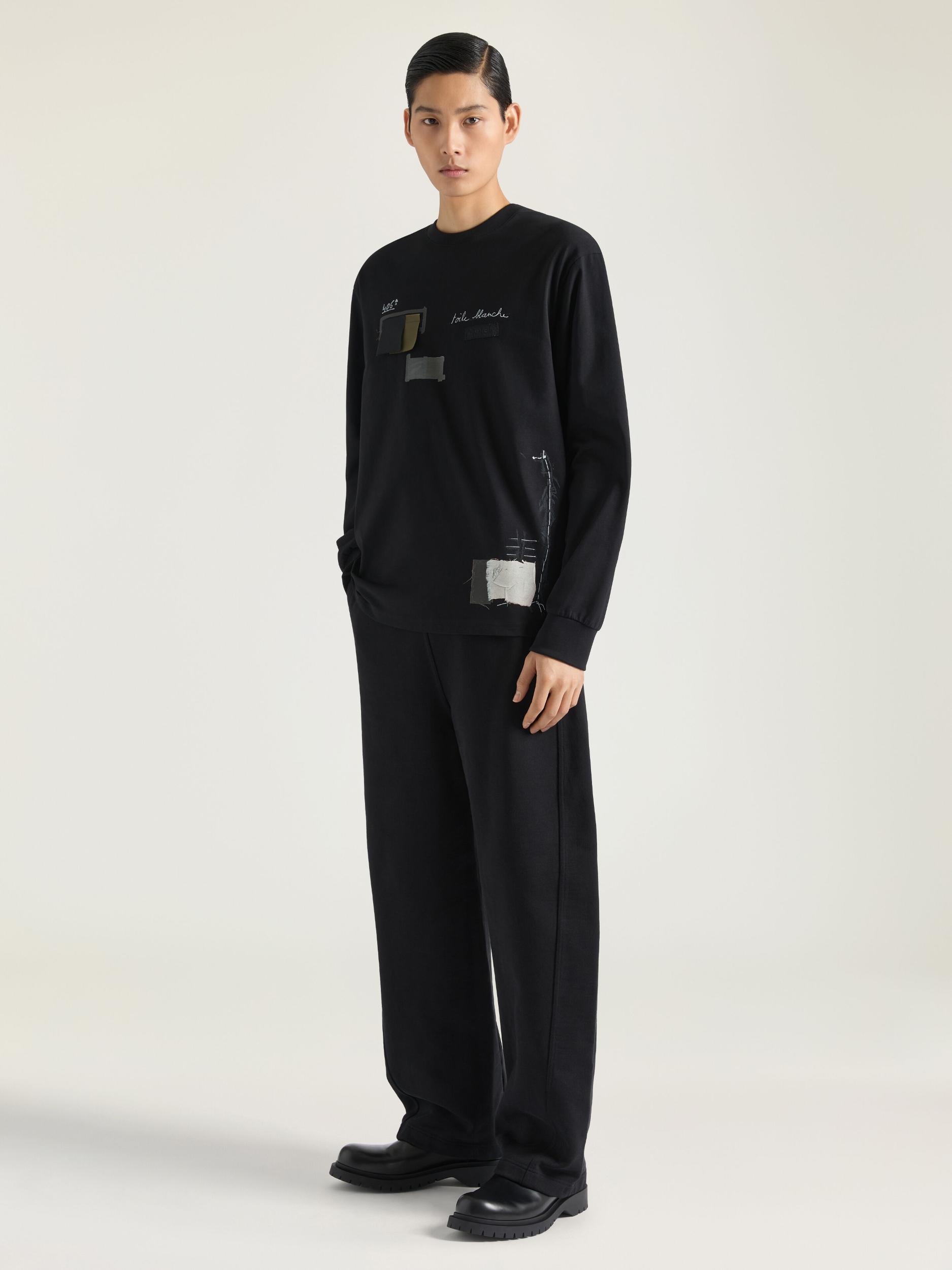 T-shirt in cotton with Trompe l'Œil pattern Product Image