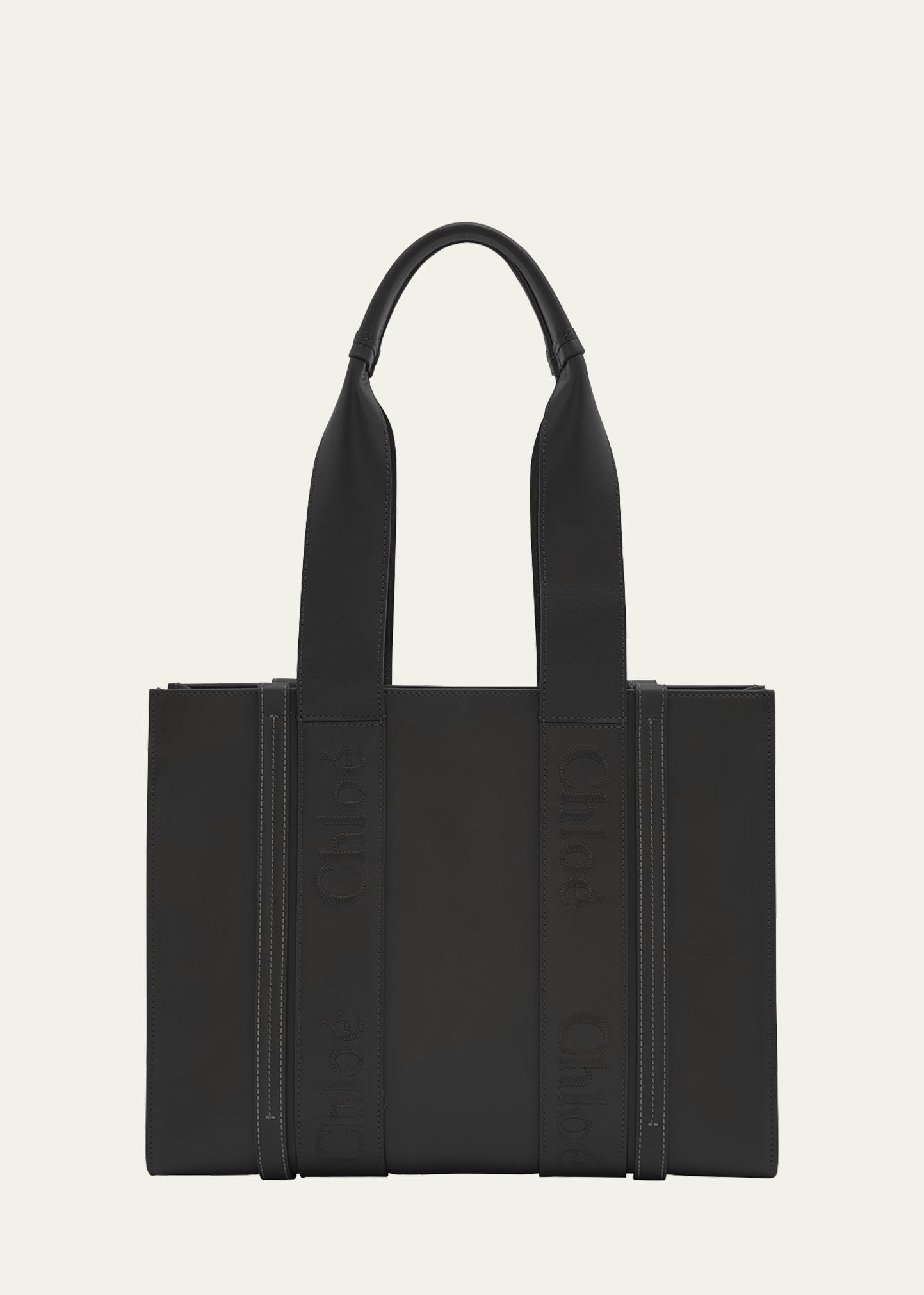 Woody Medium Tote Bag in Leather Product Image