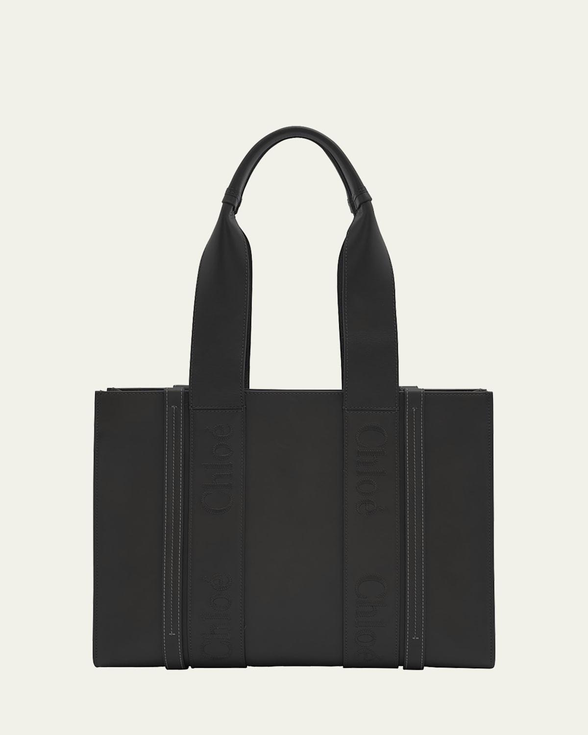 Woody Medium Tote Bag in Leather Product Image