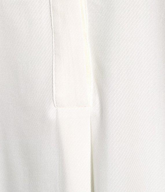 Investments Nora Long Sleeve Y-Neck Drapey Twill Blouse Product Image