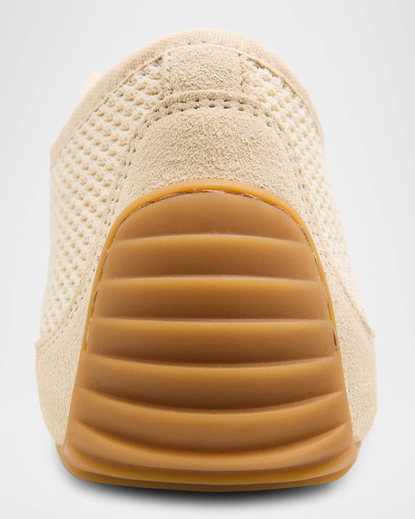 Mesh And Suede Slim Low-Top Sneakers Product Image