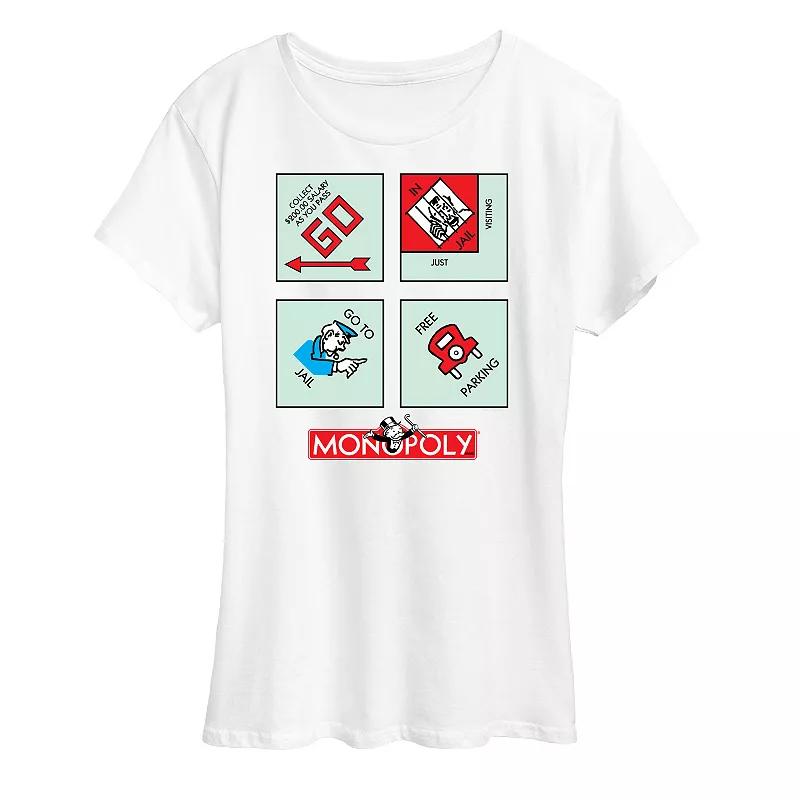 Women's Monopoly Corner Squares Graphic Tee by Hasbro,  Product Image