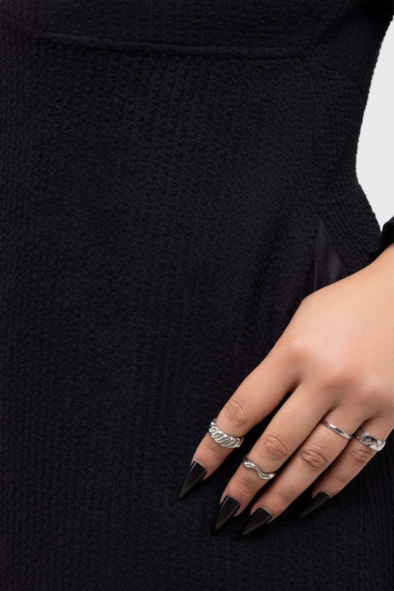 Shadow Weave Midi Dress Female Product Image