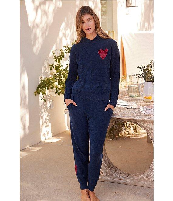 Barefoot Dreams CozyChic Ultra Lite Embroidered Heart Pants Product Image