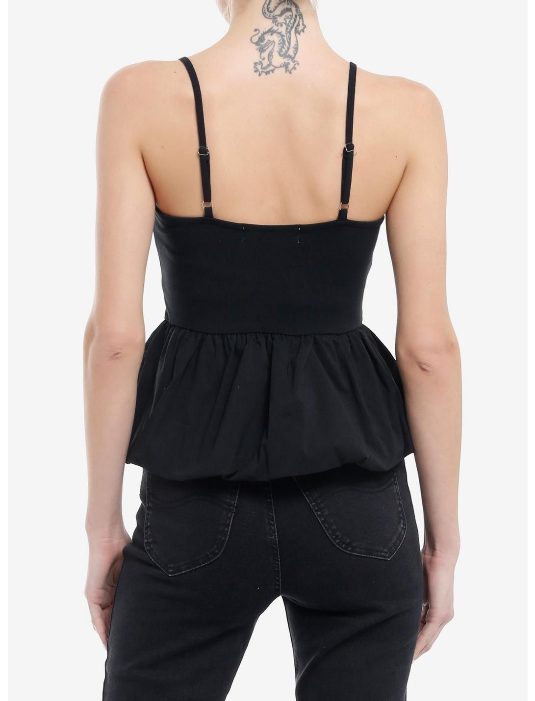 Black Peplum Cami Product Image