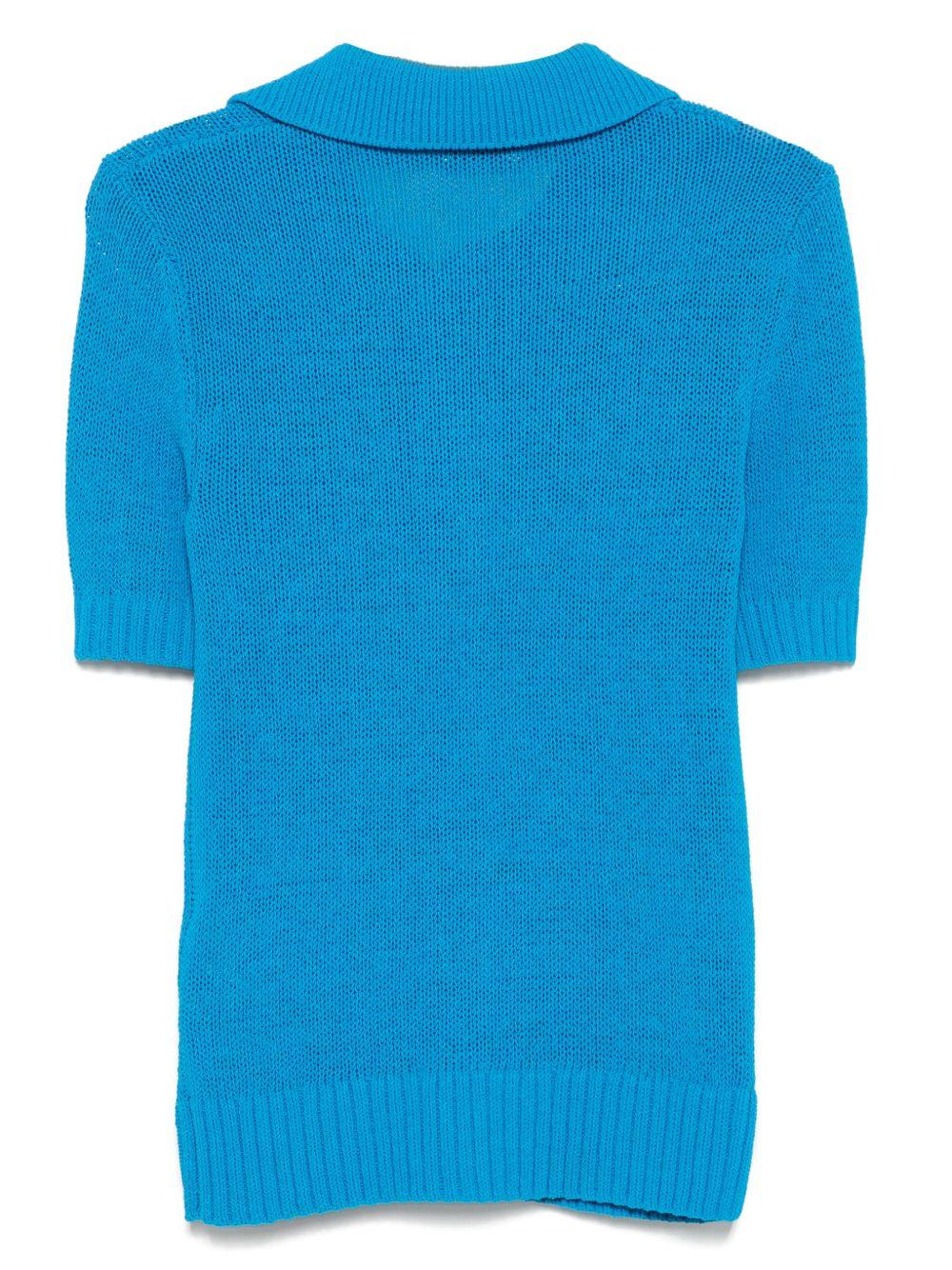 knitted polo shirt Product Image