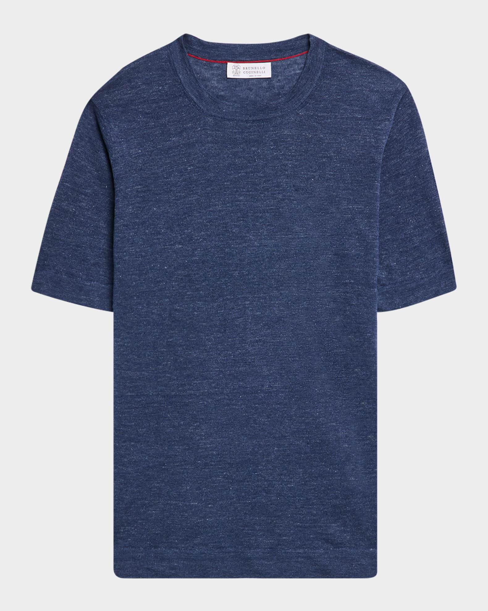 Men's Linen and Cotton Heathered Crewneck T-Shirt Product Image