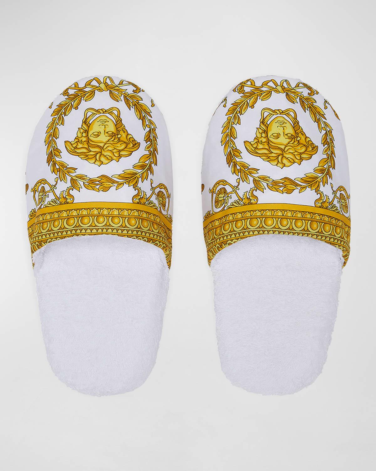 Men's Barocco-Print Mule Slippers Product Image