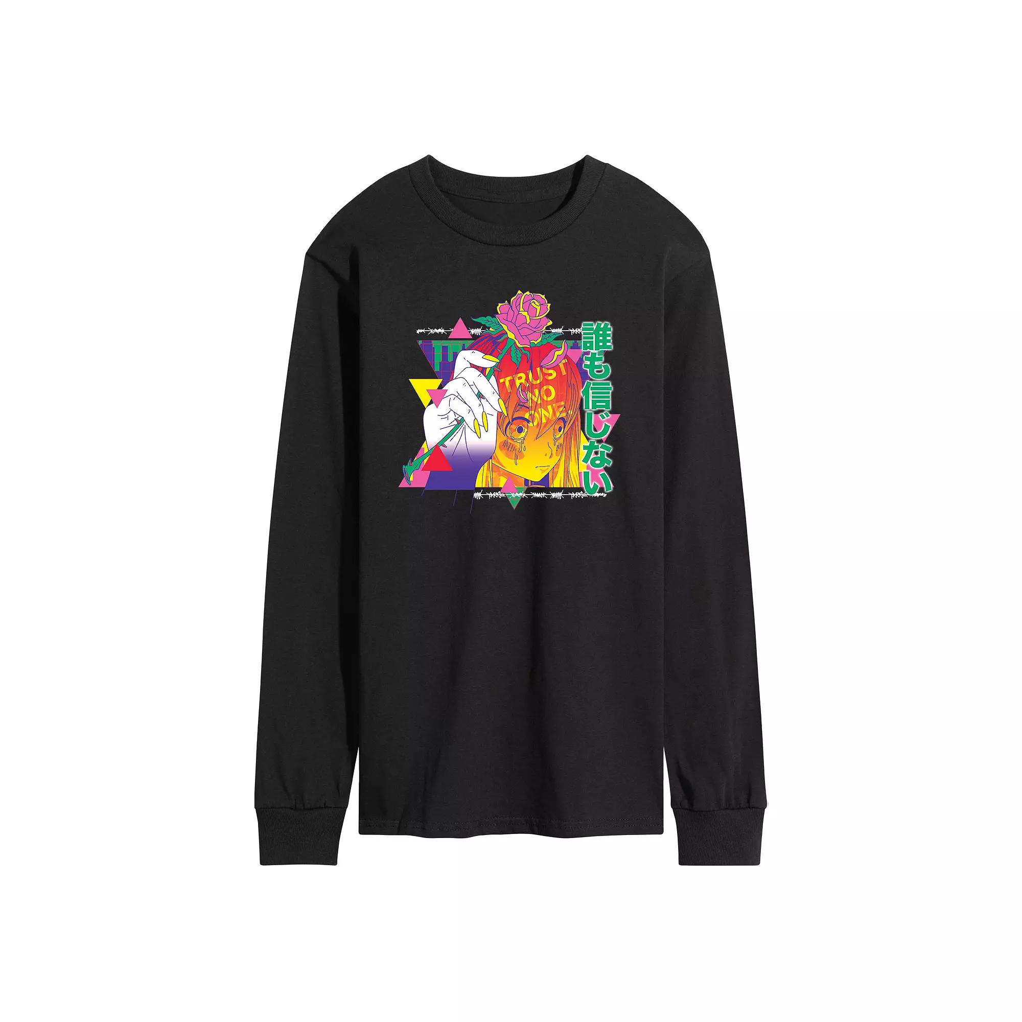 Men's Anime Trust No One Long Sleeve Tee,  Product Image