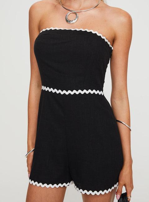 Possi Romper White / Black Product Image
