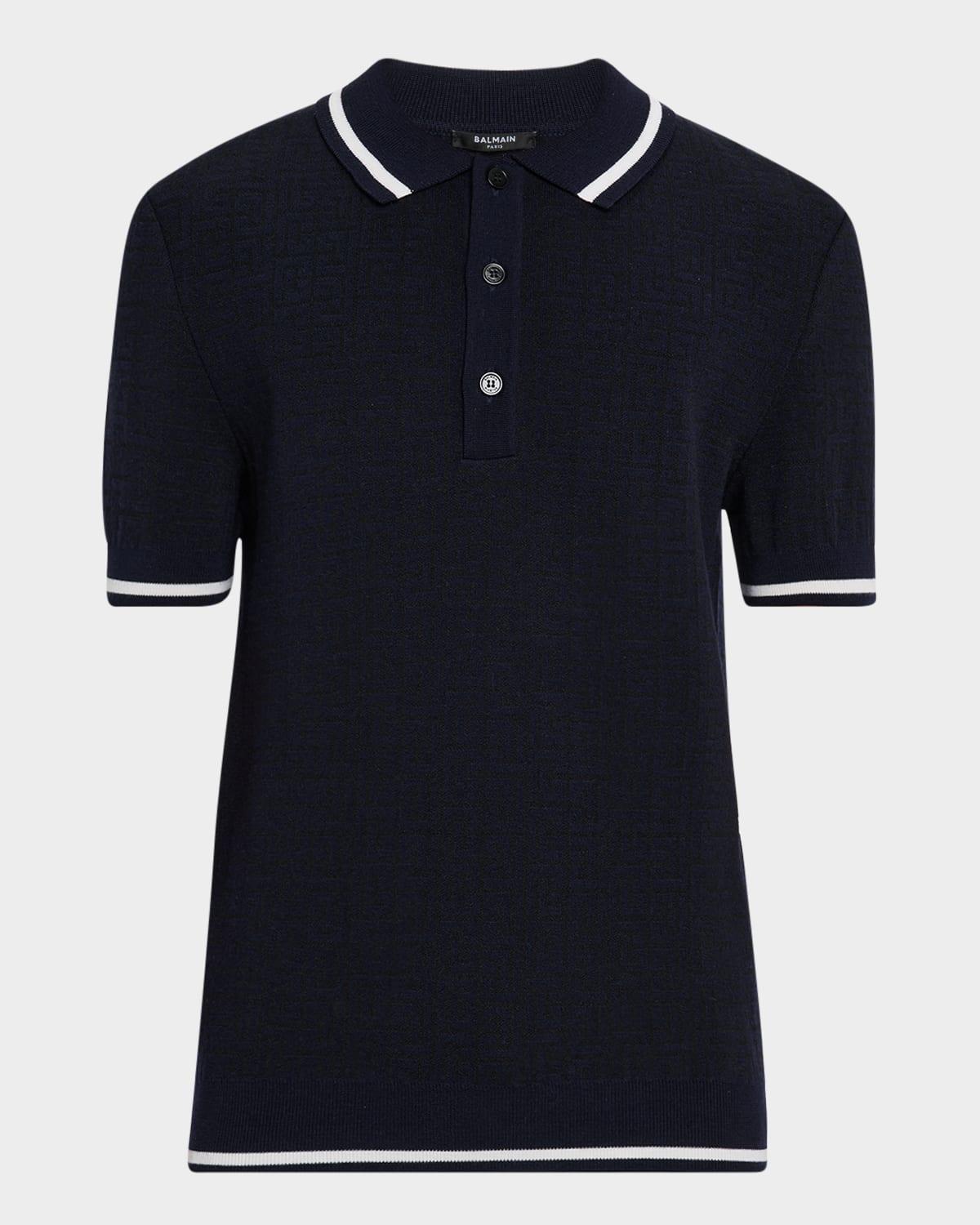 Men's Monogram Knit Polo Shirt Product Image