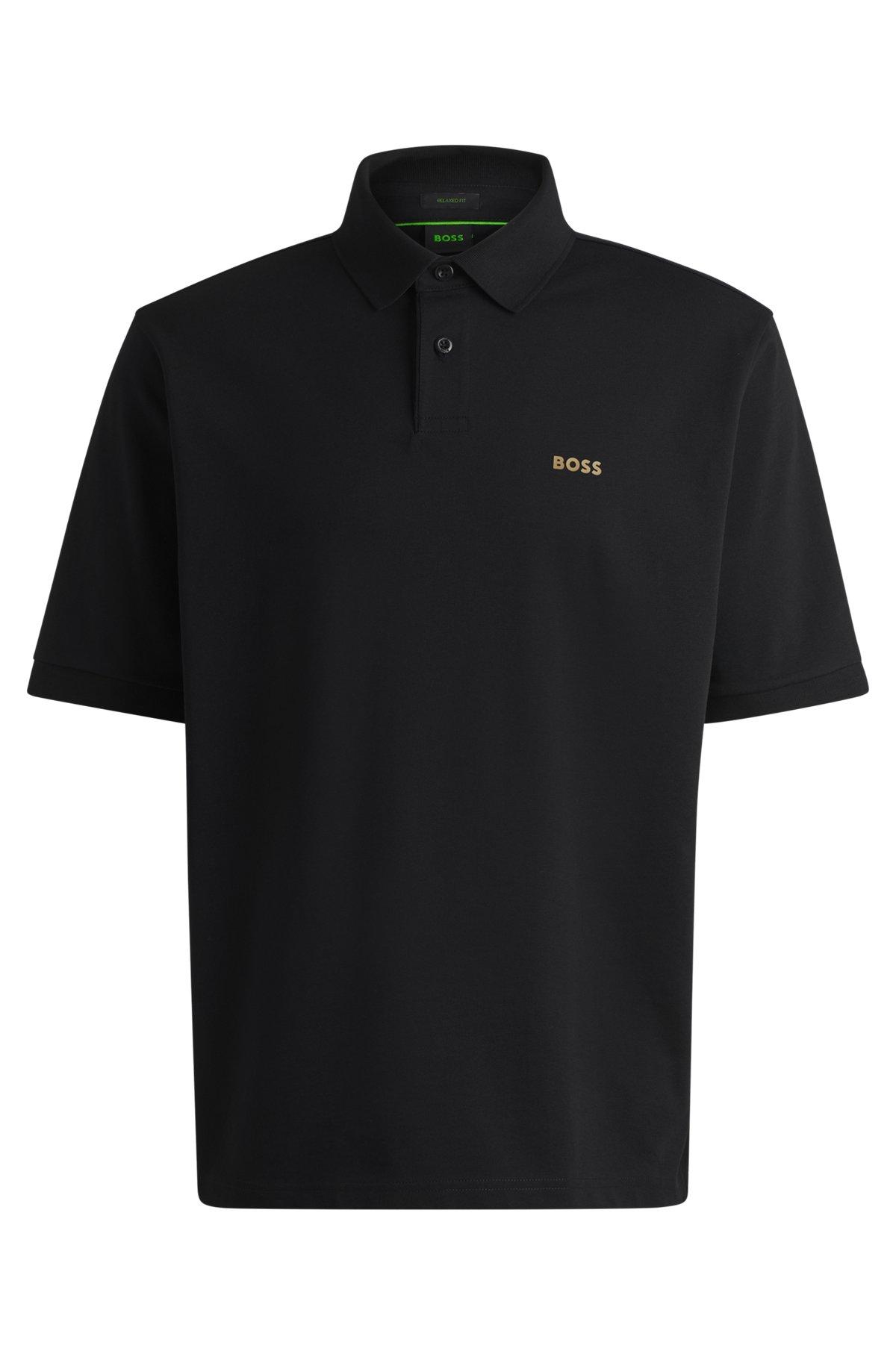 Cotton-jersey polo shirt with printed artwork Product Image