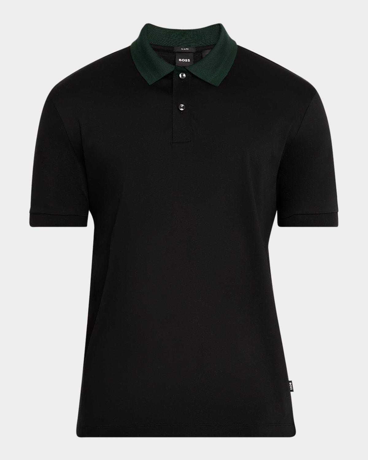 Mens Phillipson Contrast-Collar Polo Shirt Product Image