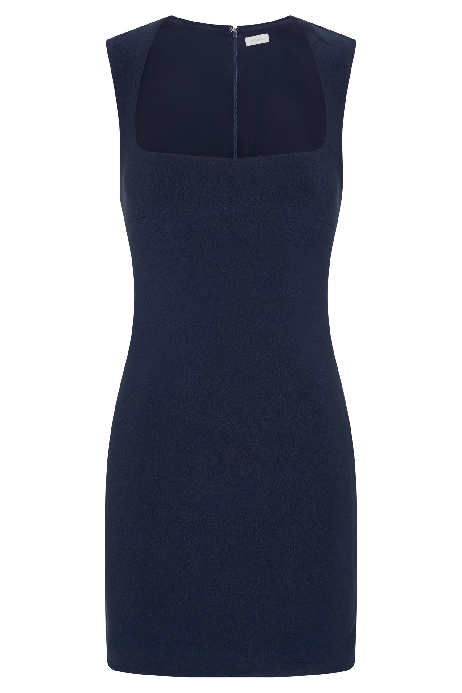 Frida Crepe Mini Dress - Dark Navy Product Image