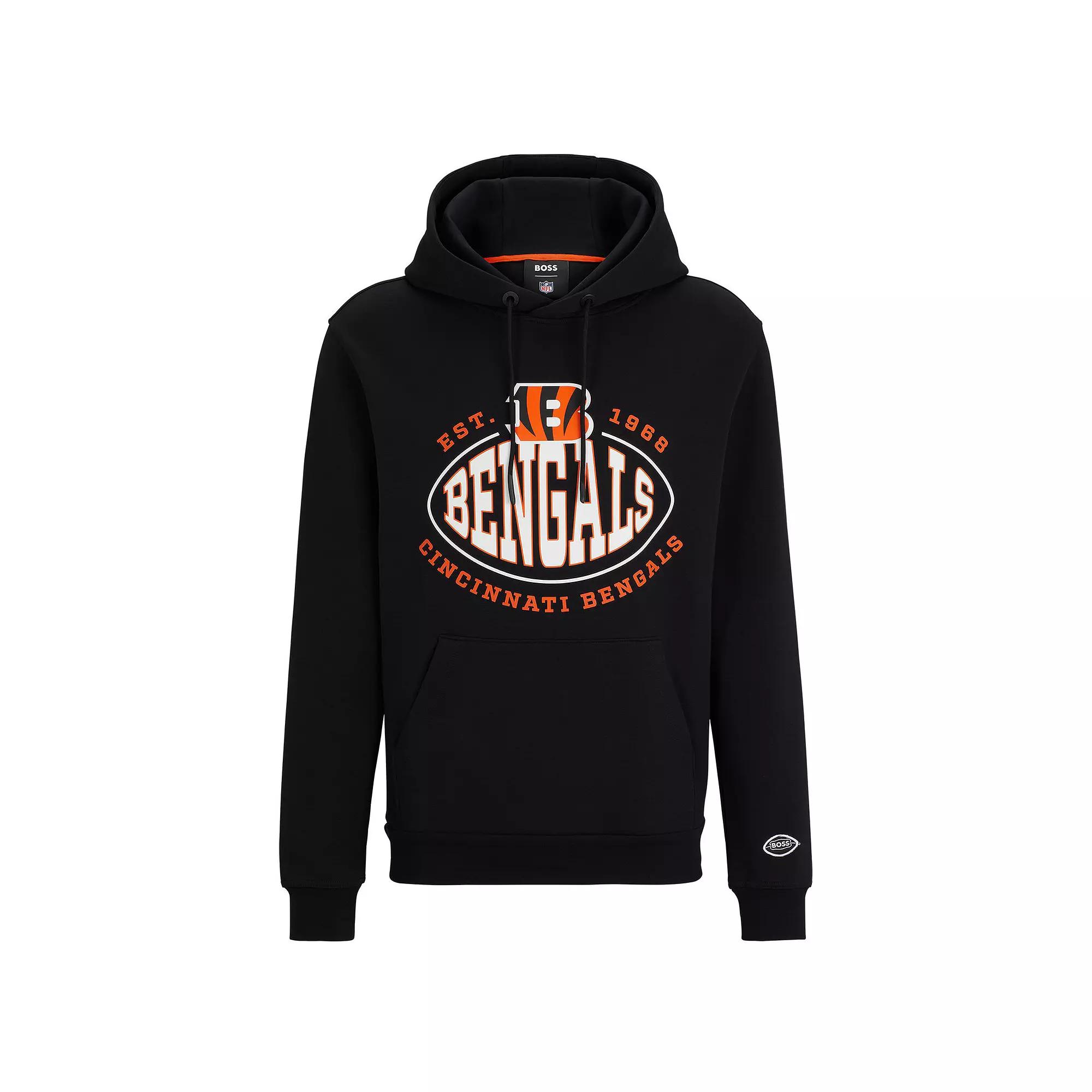 Men's BOSS X NFL Black Cincinnati Bengals Touchback Pullover Hoodie,  Product Image