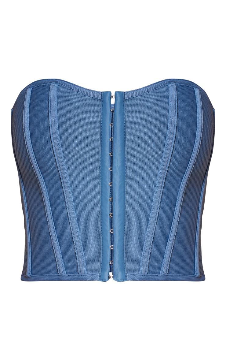 Blue Steel Bandage Hook And Eye Structured Corset Product Image