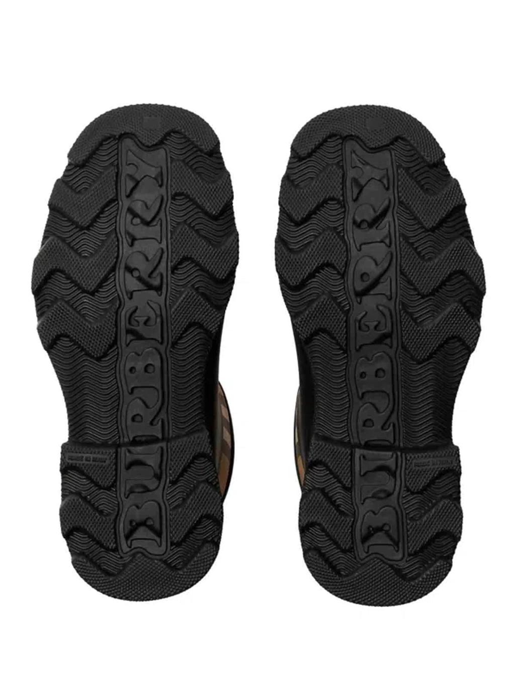 BURBERRY Women Marsh Stamp Rubber Ankle Boots In Gray Product Image