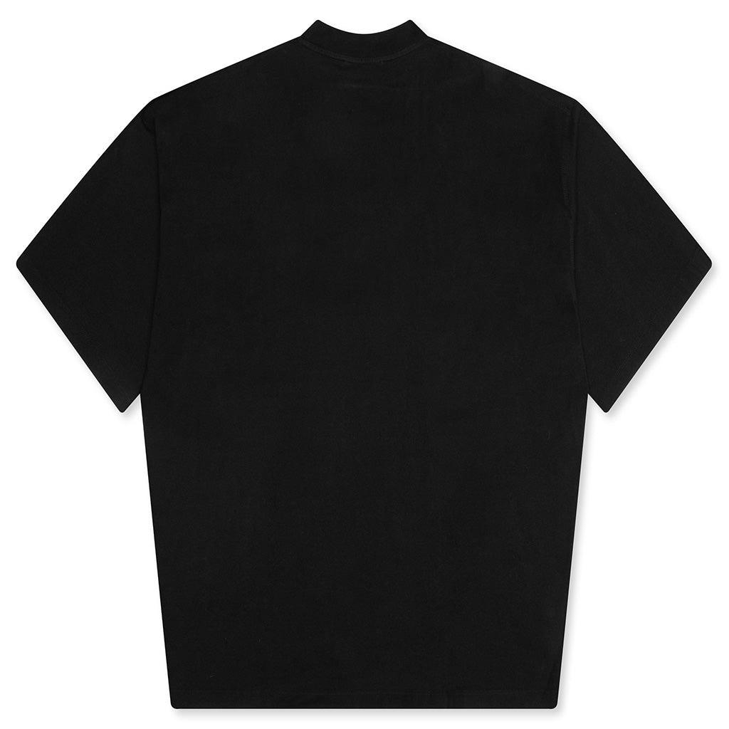 Mock Neck Boxy Fit T-Shirt - Black Male Product Image
