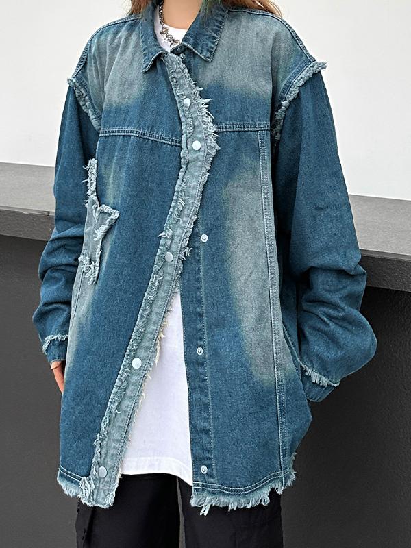 Washed Frayed Splice Jacket Product Image