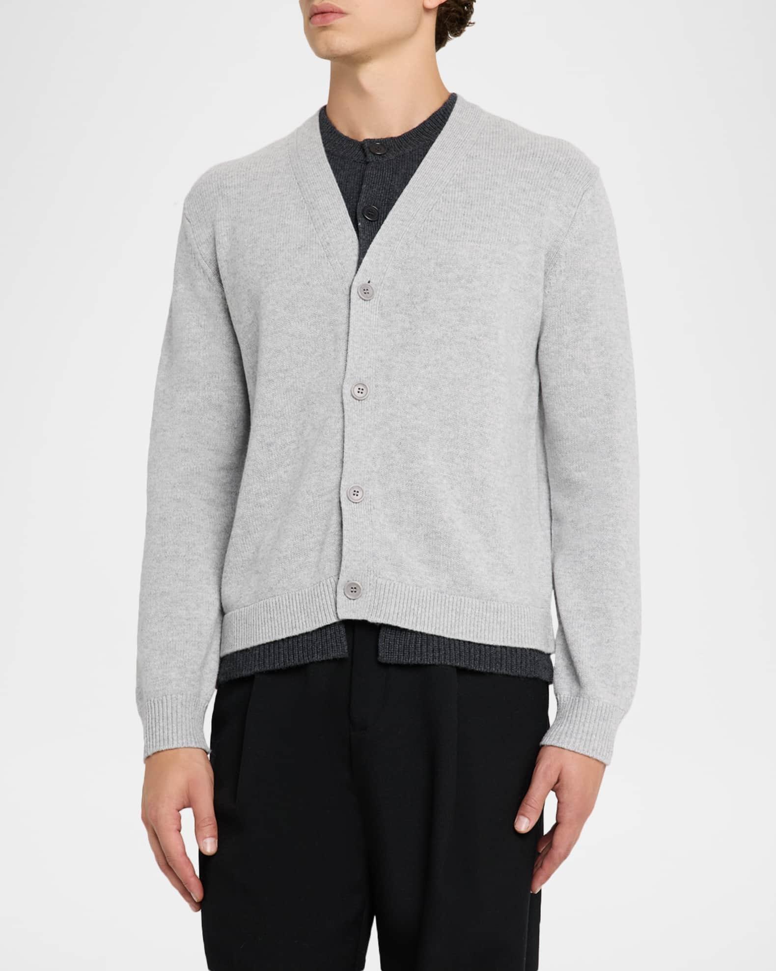 Men's Contrast Layered Cardigan Product Image