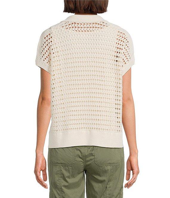 Westbound Knit Short Sleeve Polo Top Product Image