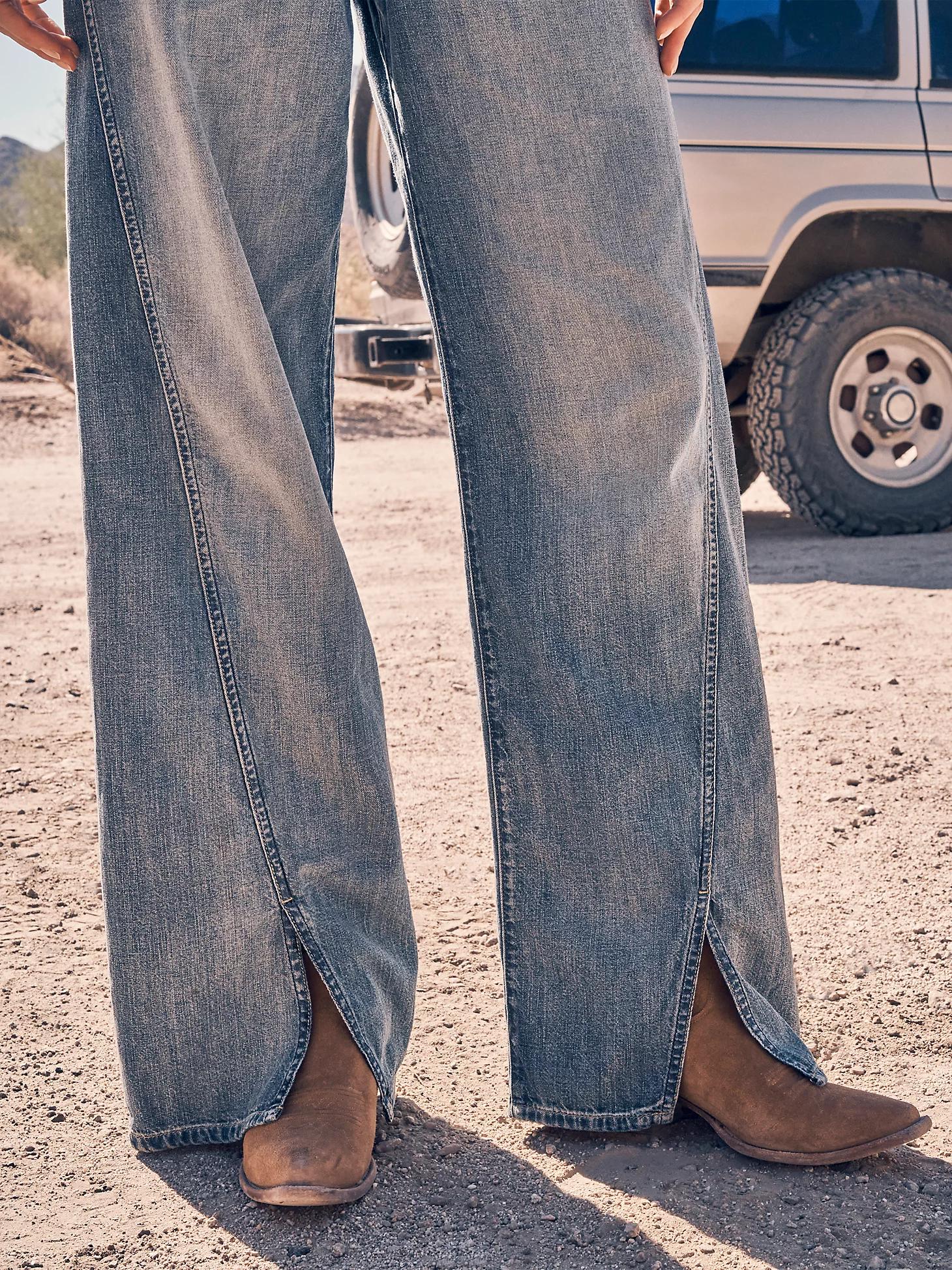 Women's Loose Spat Jean in Green Wash Product Image