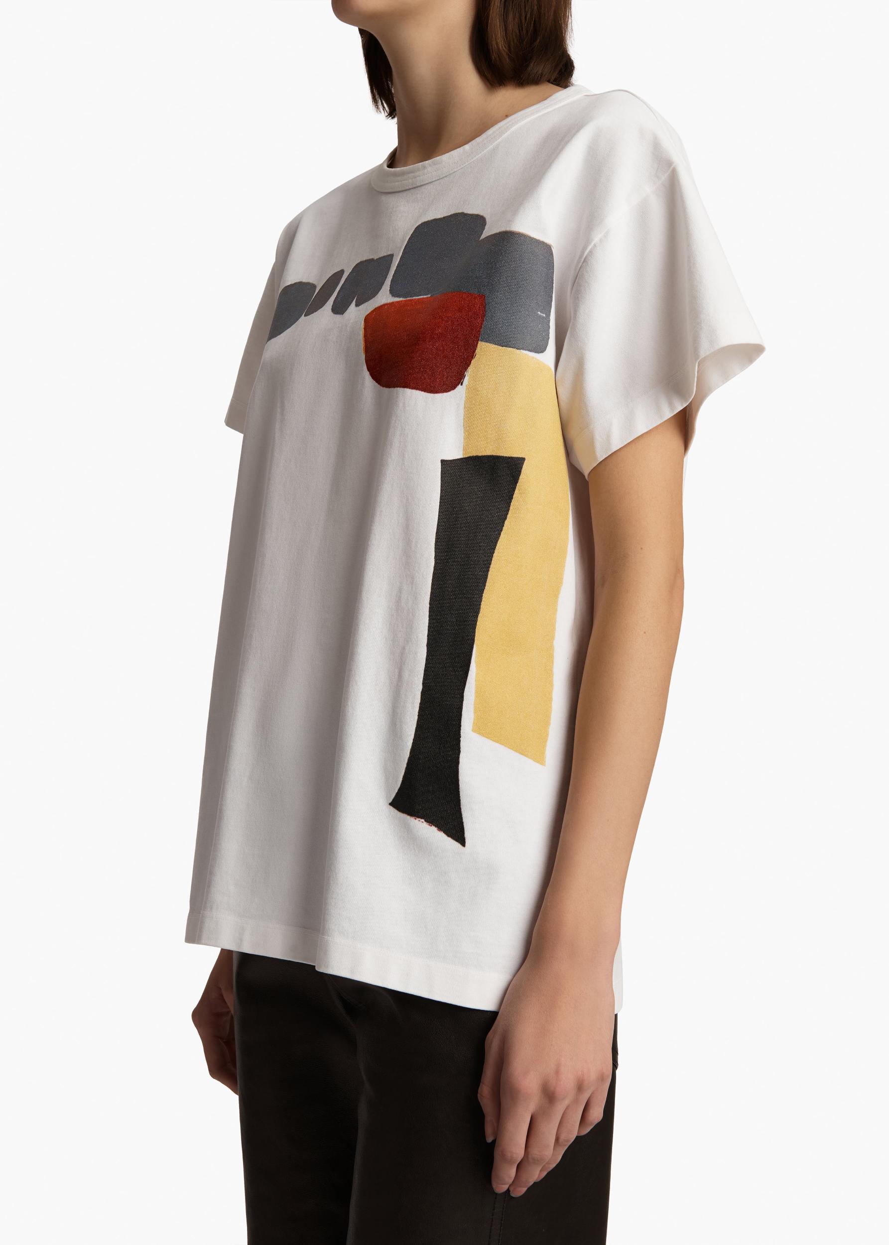 Maeve T-shirt in White Multi Product Image