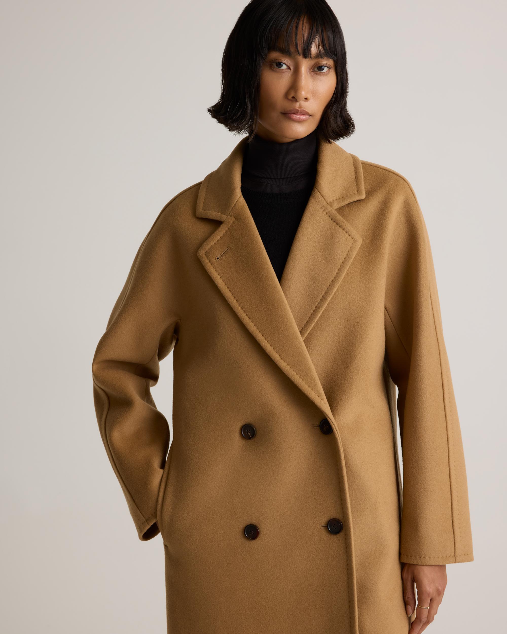 Quince | Women's Italian Wool Double-Breasted Slouch Coat Product Image