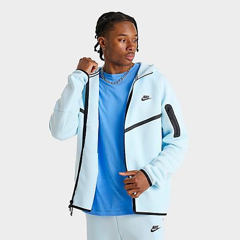 Nike Mens Nike Tech Fleece Full-Zip Windrunner Hoodie - Mens Glacier Blue/Black Product Image