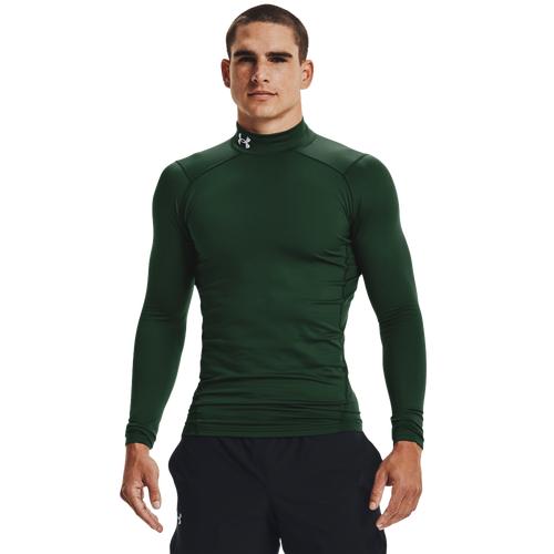 Under Armour Mens Under Armour CG Armour Comp Mock - Mens Black/Charcoal Lt Heather Product Image