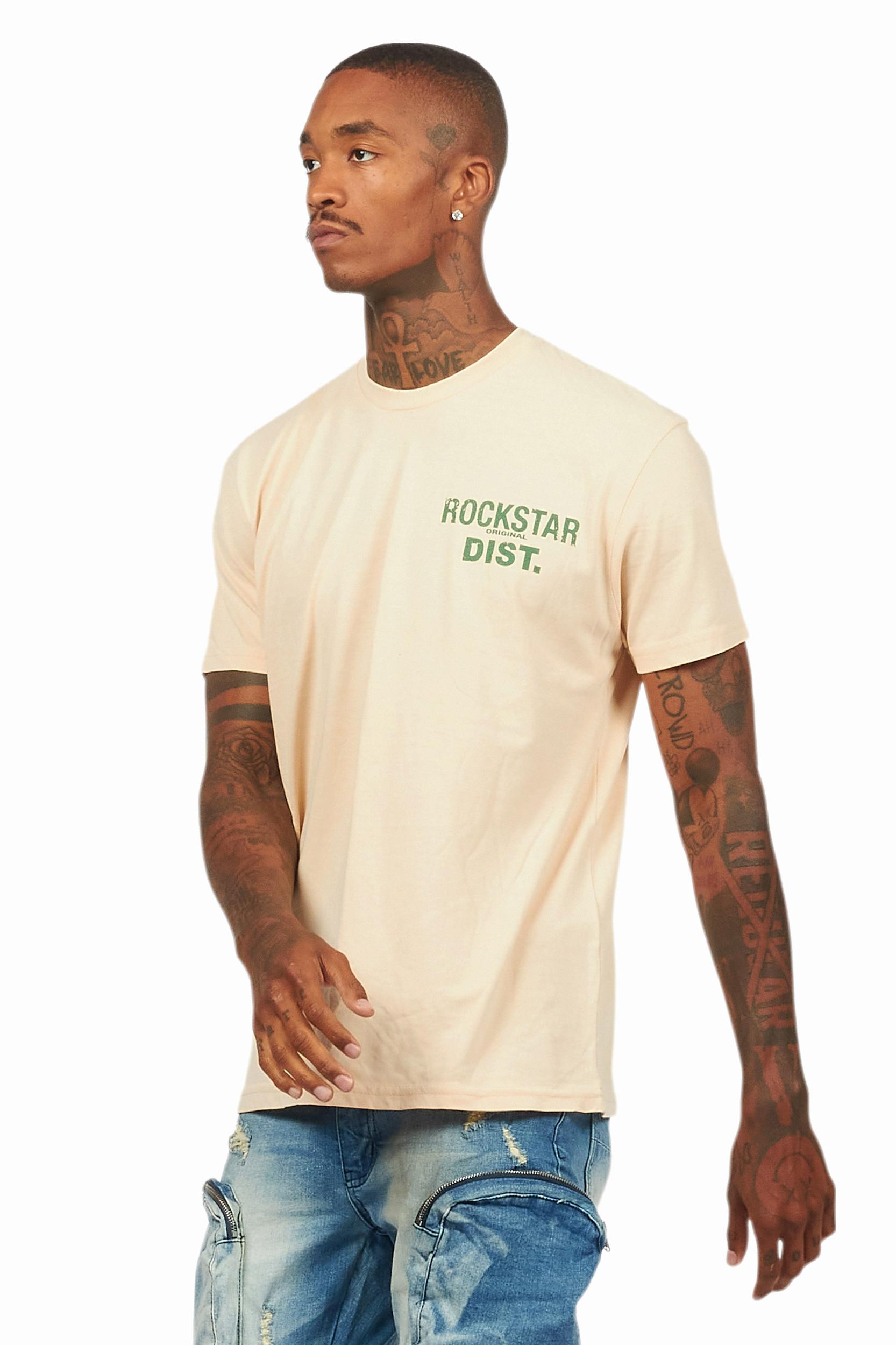 Lake Vintage Sand/Green Graphic T-Shirt Male Product Image