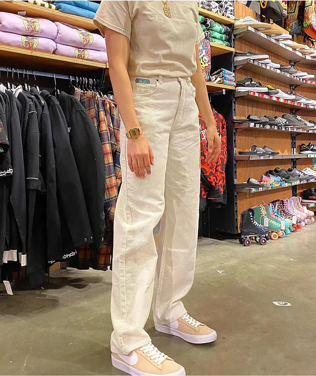 Empyre Tori Off-White Corduroy Skate Pants Product Image