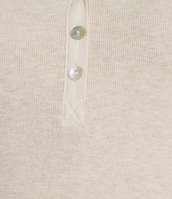 Every Knit Henley Long Sleeve Button Front Shirt Product Image