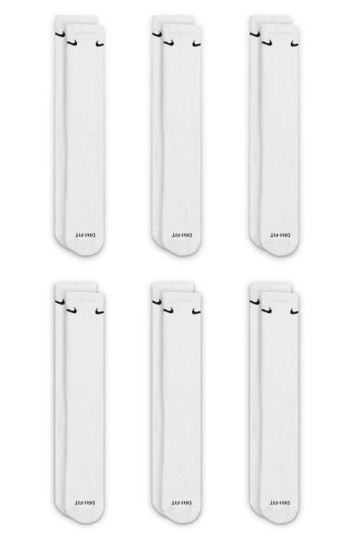 Nike Mens Everyday Plus Cushioned Training Crew Socks (6 Pairs) | SX6897-010 Product Image