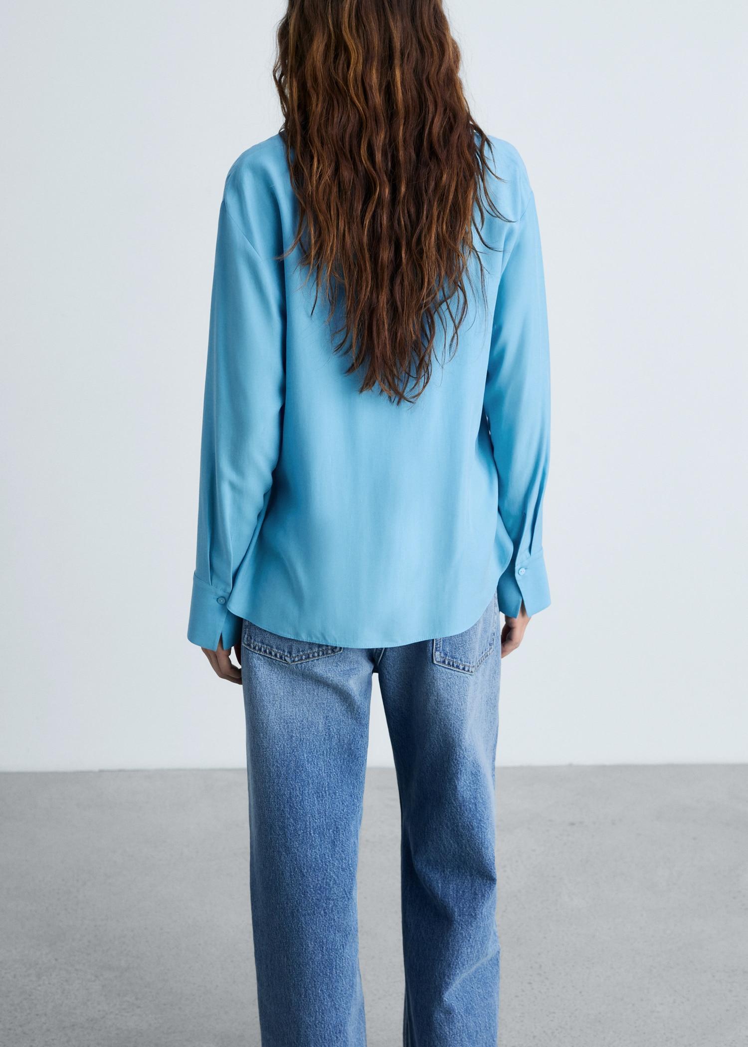 Lyocell fluid shirt - Women | MANGO USA Product Image