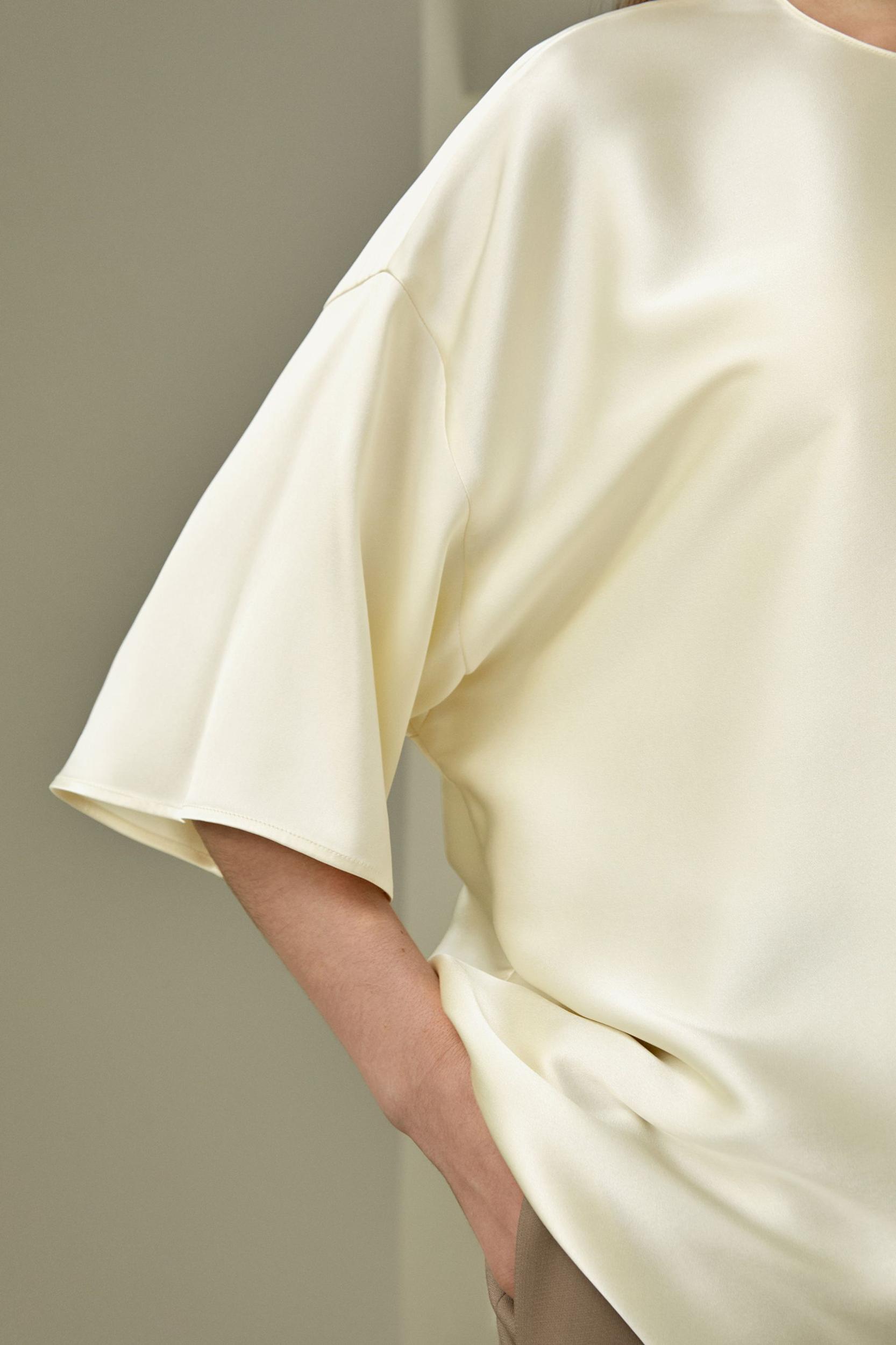 Relaxed Silk Crewneck Blouse Product Image