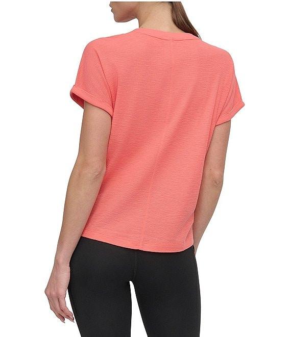 DKNY Sport by Donna Karan Mini Waffle Crew Neck Short Sleeve T-Shirt Product Image