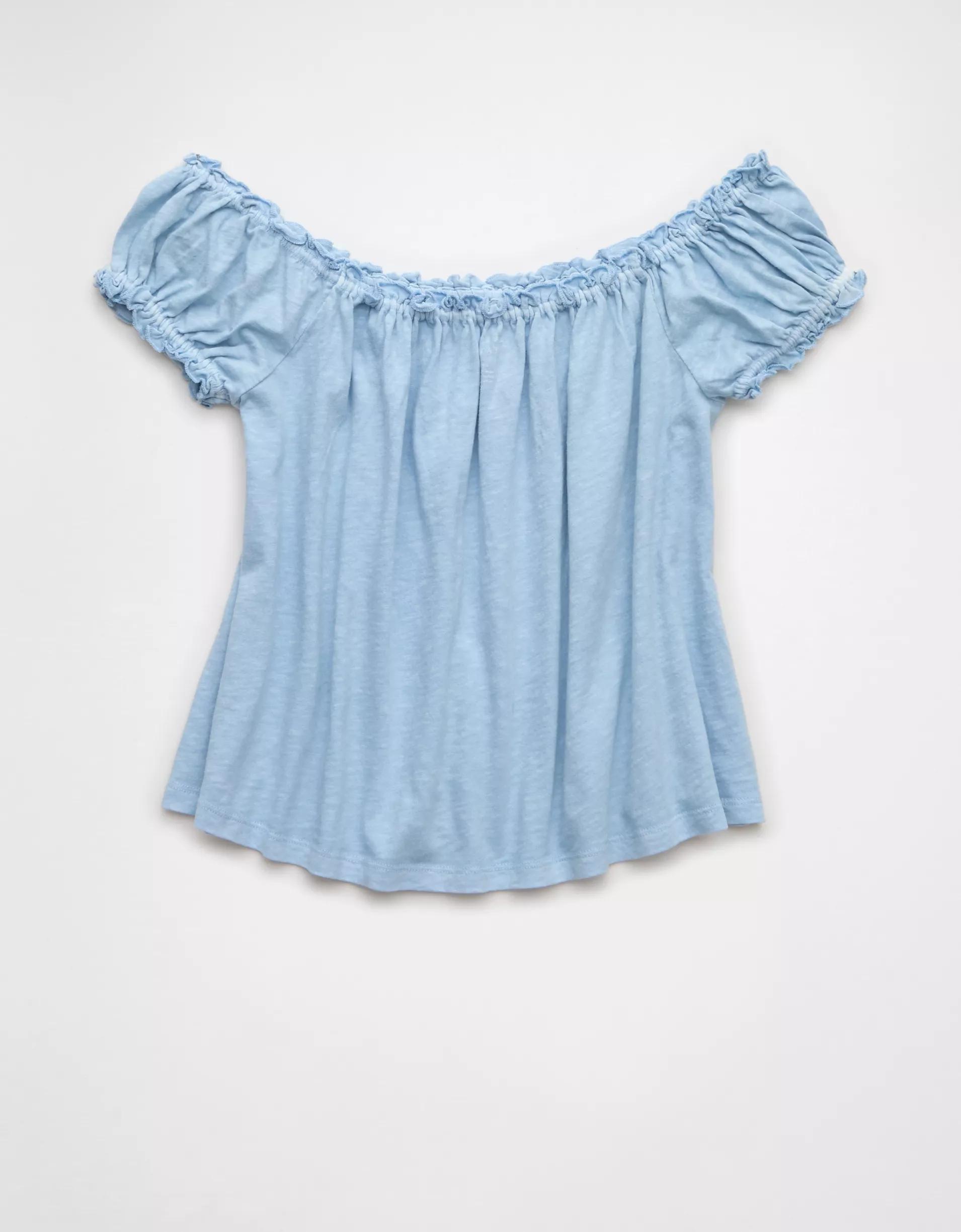 AE Sunchaser Knit Off The Shoulder Swing Top Product Image