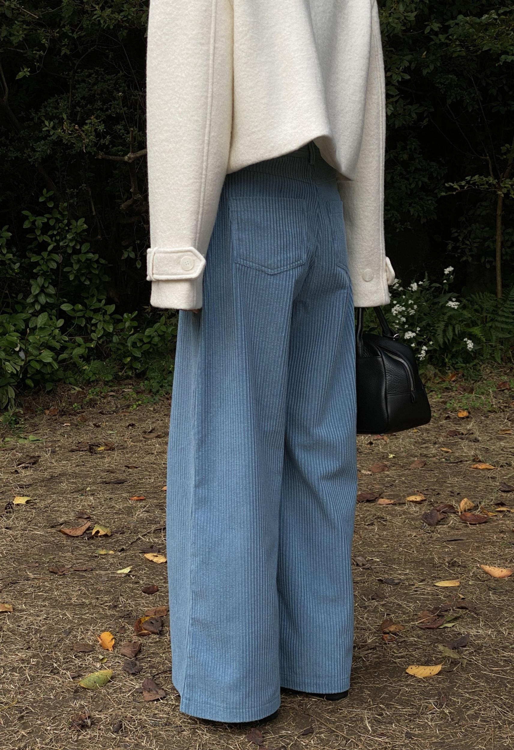 Chan Corduroy Pants in Cobalt Blue Product Image