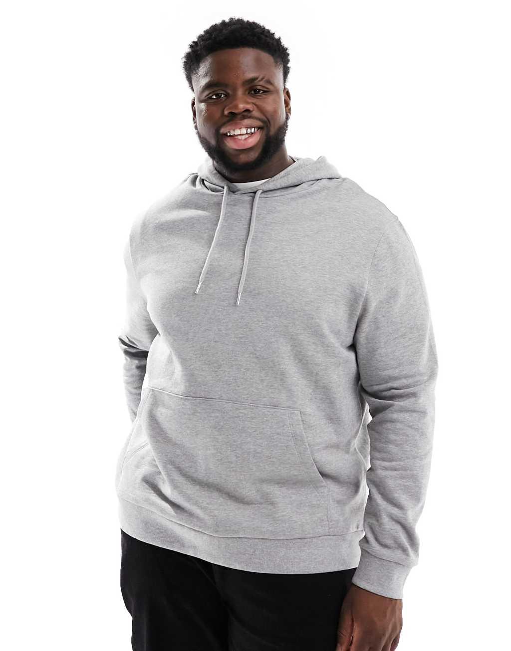 ASOS DESIGN essential hoodie in heather gray Product Image