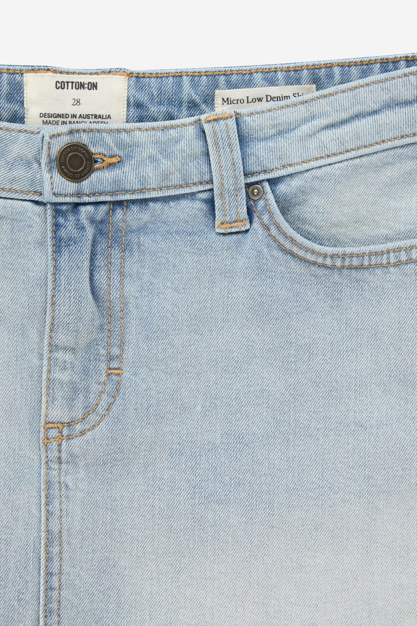 Micro Low Denim Skirt Product Image