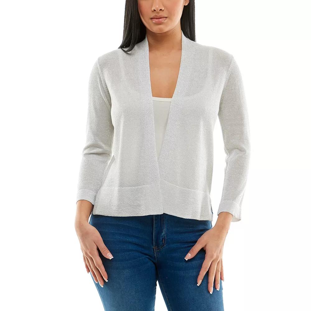 Women's Nina Leonard Ribbed Bolero,  Product Image