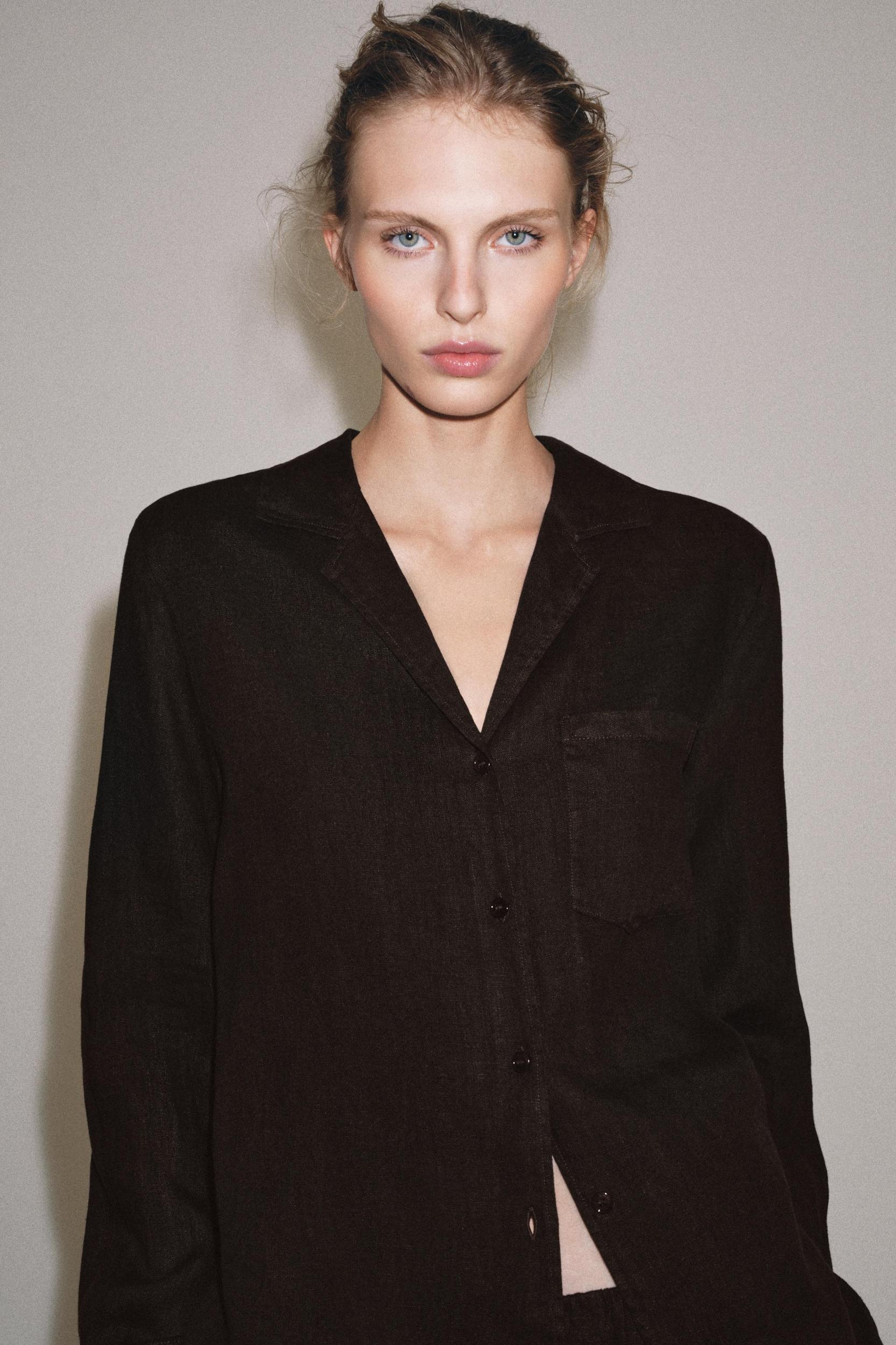ZW COLLECTION LINEN POCKET SHIRT Product Image