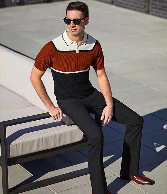 Murano Collezione Evan Extra Slim-Fit Performance Bi-Stretch Suit Separates Wool Blend Flat-Front Dress Pants Product Image