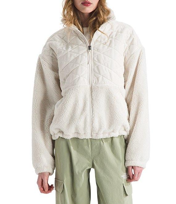 The North Face Cabin Fleece Knit Dropped Shoulder Full Zip Jacket Product Image