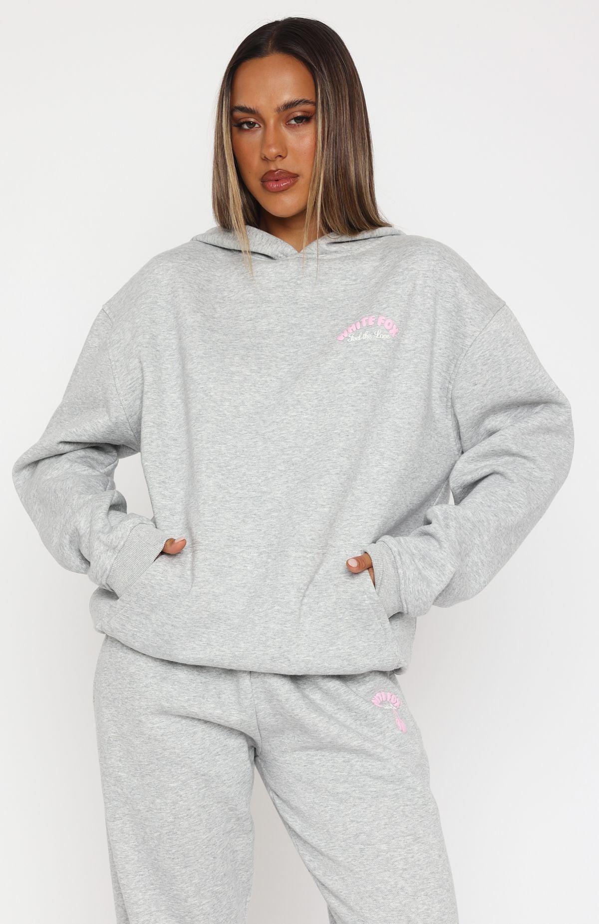 Love Me Tender Oversized Hoodie Dark Grey Marle Product Image