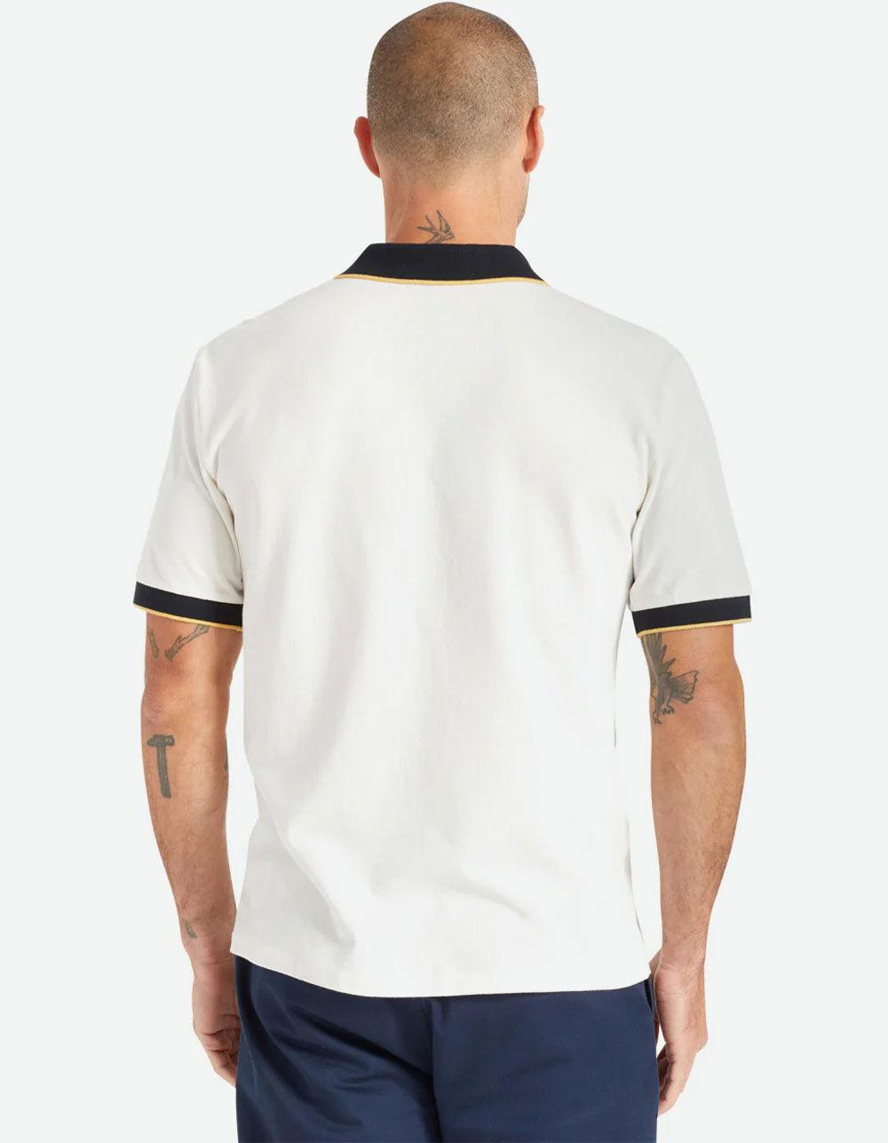 BRIXTON Proper Mens Polo Shirt - OFF WHITE Product Image
