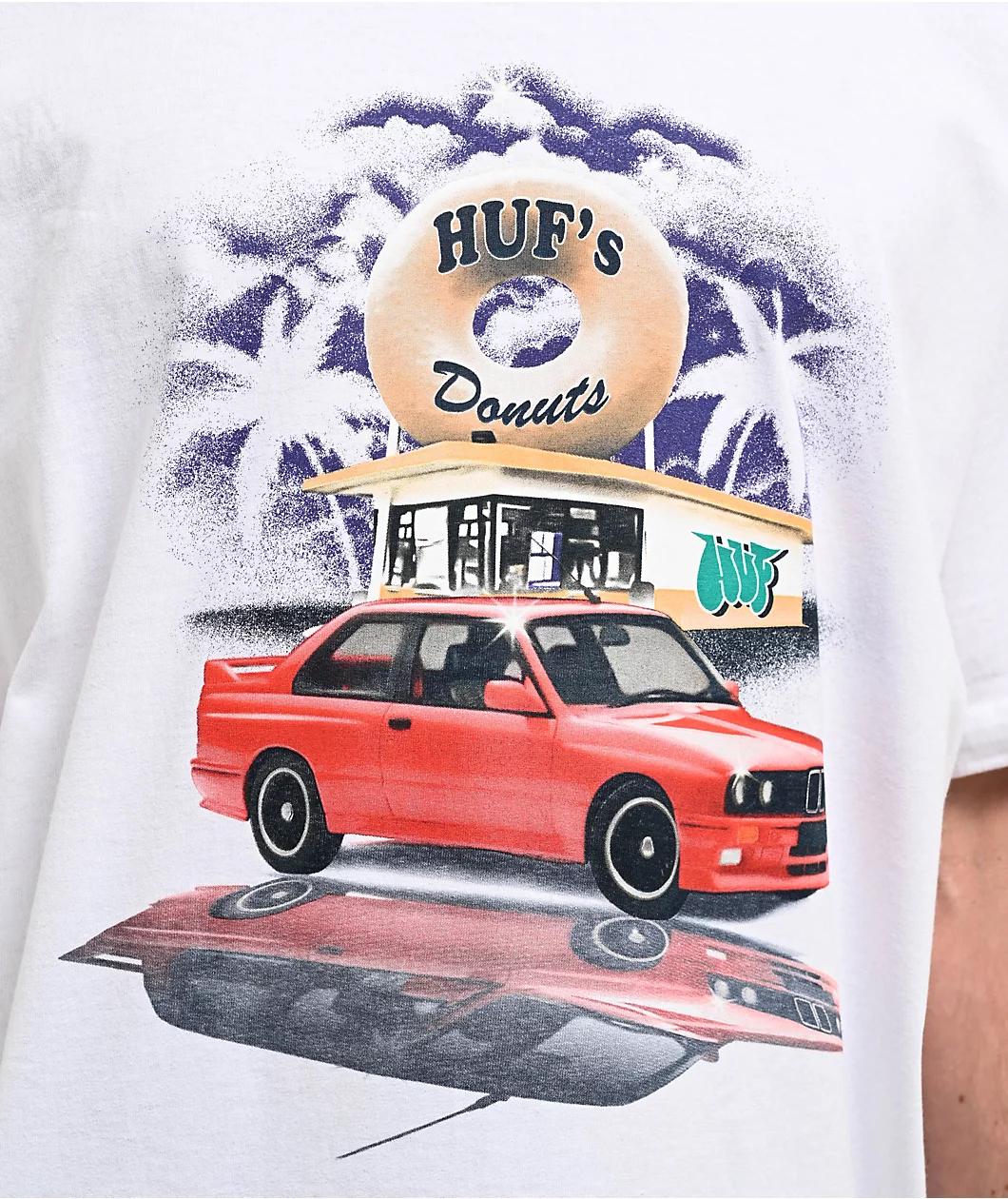 HUF Drive Thru White T-Shirt Product Image