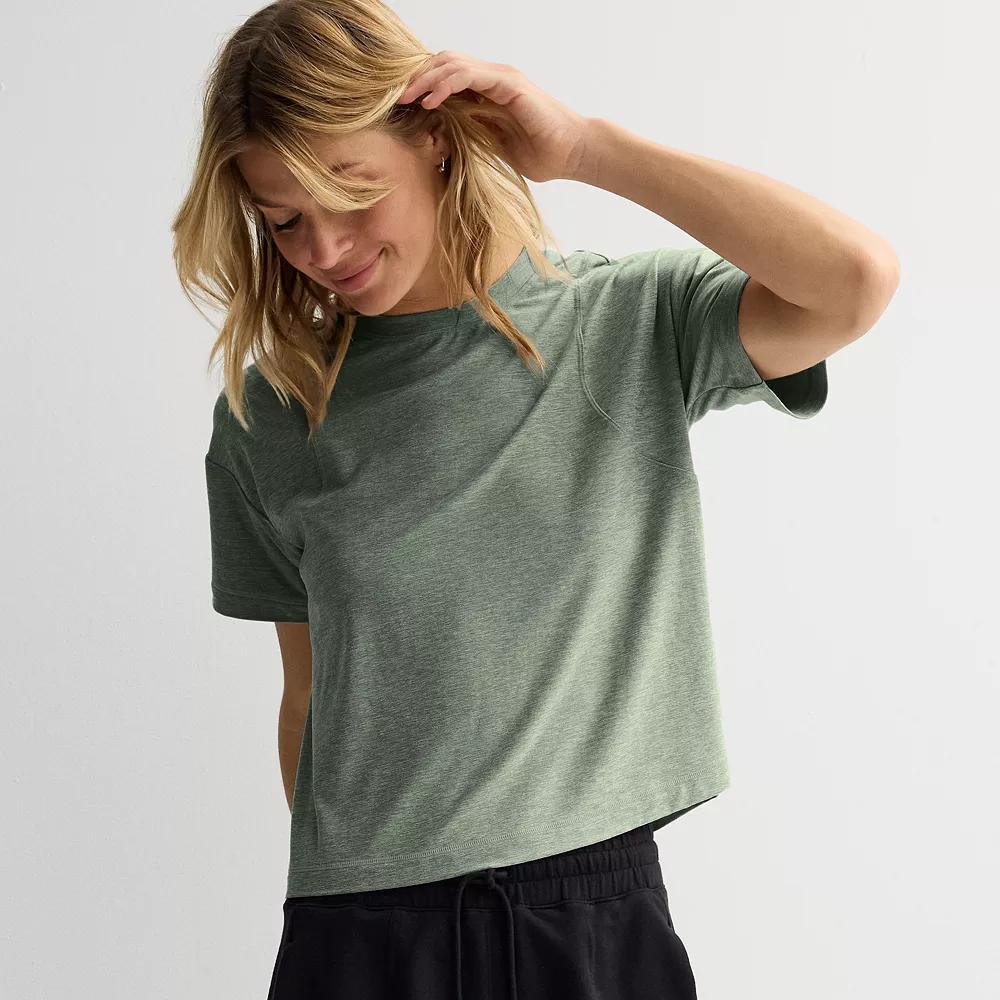 Womens FLX Oversized Wander Tee Ashen Silver Product Image